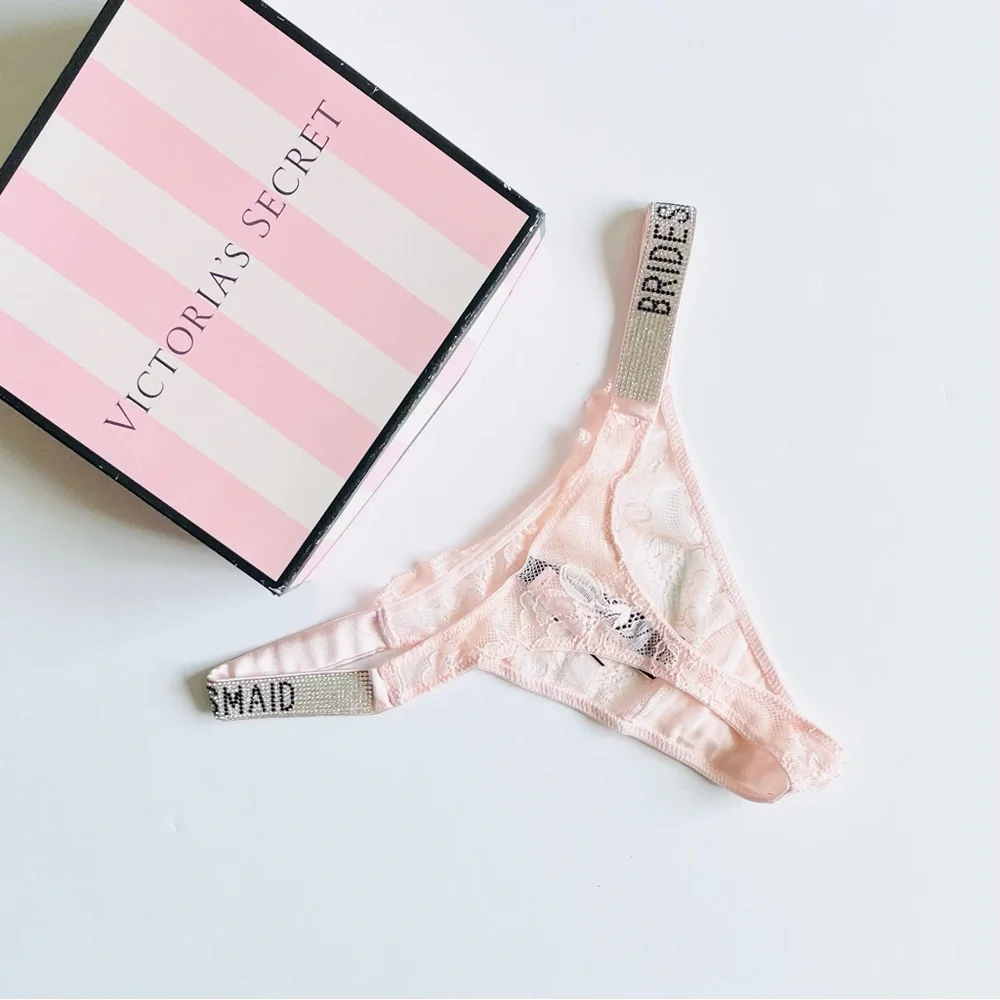 SMALL Victoria’s Secret Bridesmaid bling thong panty